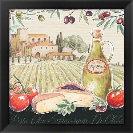 Framed Tuscan Flavor III Print