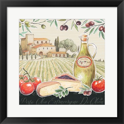 Framed Tuscan Flavor III Print