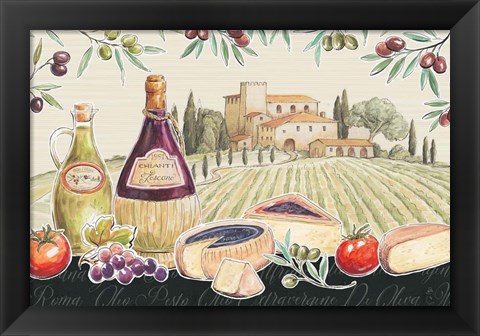 Framed Tuscan Flavor I Print