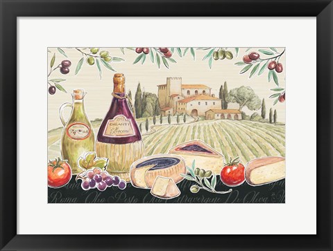 Framed Tuscan Flavor I Print