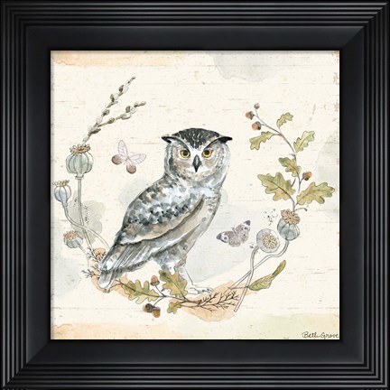 Framed Woodland Wreath IX Print