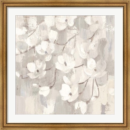 Framed Magnolias in Spring I Neutral Print