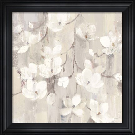 Framed Magnolias in Spring II Neutral Print