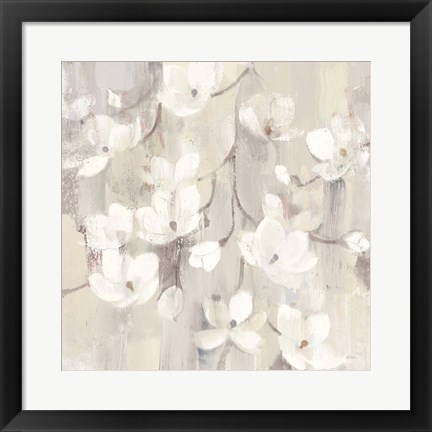 Framed Magnolias in Spring II Neutral Print