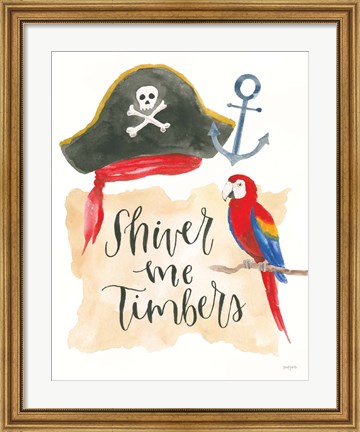 Framed Pirates III on White Print