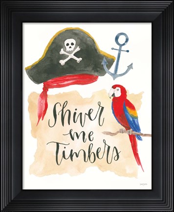 Framed Pirates III on White Print