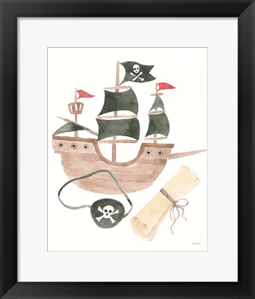 Framed Pirates IV on White Print