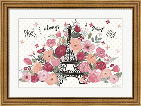 Framed Paris is Blooming I Print