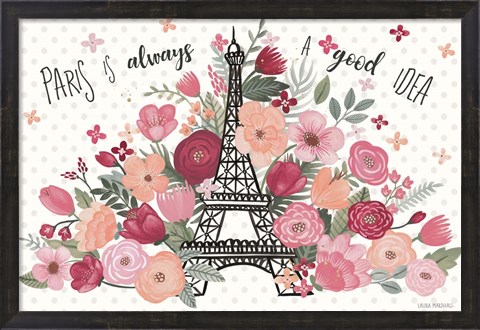 Framed Paris is Blooming I Print