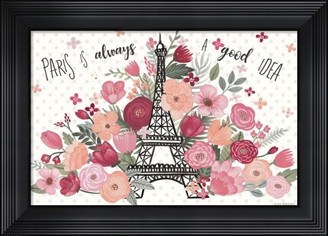 Framed Paris is Blooming I Print