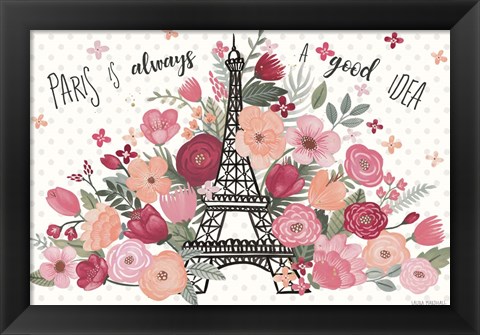 Framed Paris is Blooming I Print