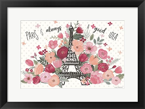 Framed Paris is Blooming I Print