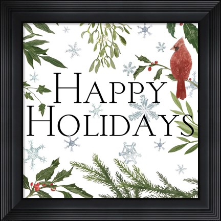 Framed Peace and Joy cardinal III Print