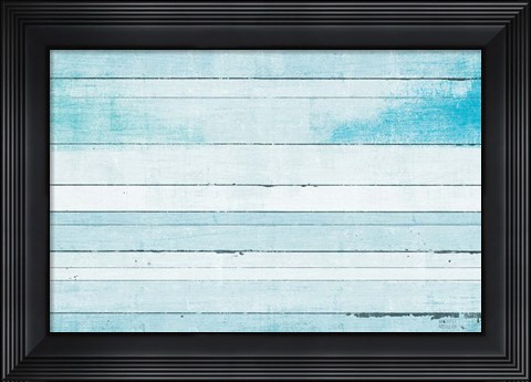 Framed Beachscape IX blue Print