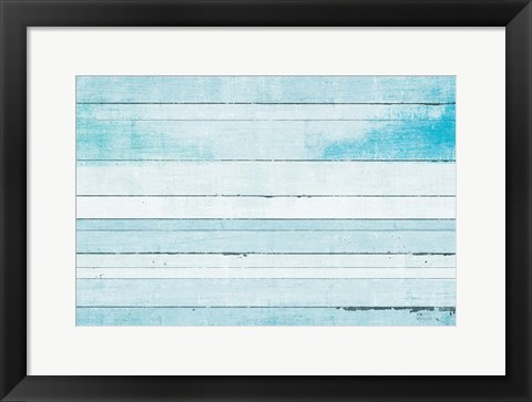 Framed Beachscape IX blue Print