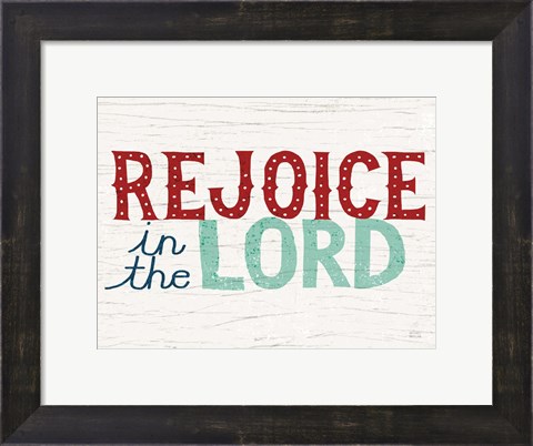 Framed Holiday on Wheels Rejoice in the Lord v2 Print