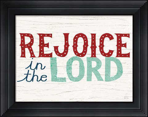 Framed Holiday on Wheels Rejoice in the Lord v2 Print