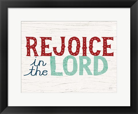 Framed Holiday on Wheels Rejoice in the Lord v2 Print