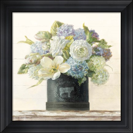 Framed Tulips in Hatbox Shiplap Print
