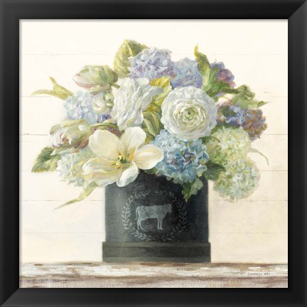 Framed Tulips in Hatbox Shiplap Print