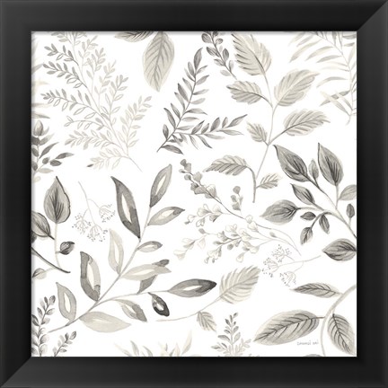 Framed Sketchbook Garden Pattern III Print