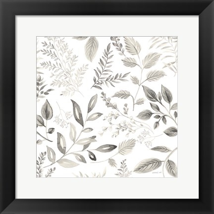 Framed Sketchbook Garden Pattern III Print