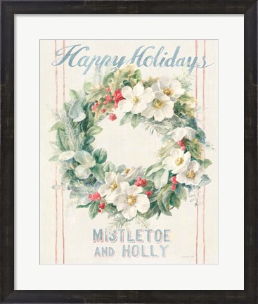 Framed Floursack Holiday II Print
