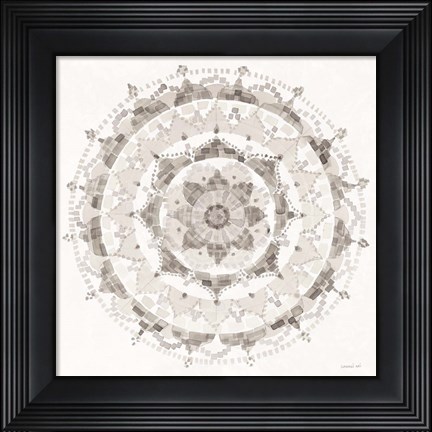 Framed Neutral Mandala Print