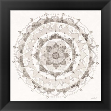 Framed Neutral Mandala Print