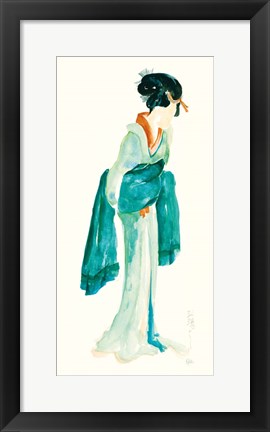 Framed Geisha II Bright Crop Print