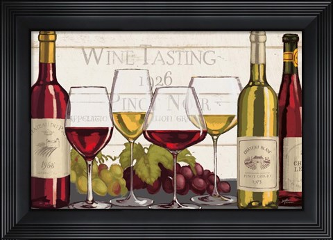 Framed Wine Tasting I Print