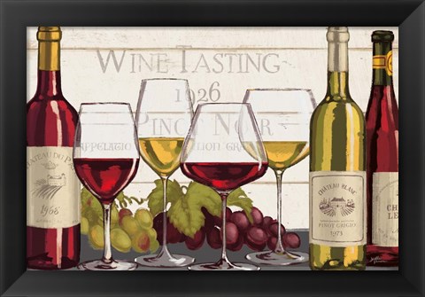 Framed Wine Tasting I Print