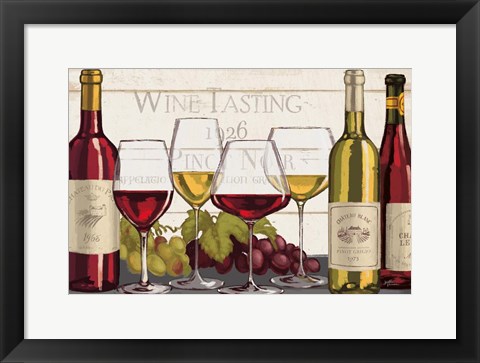 Framed Wine Tasting I Print