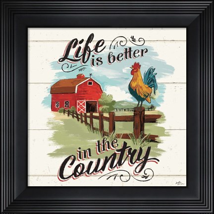 Framed Farm Life III Print