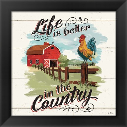 Framed Farm Life III Print