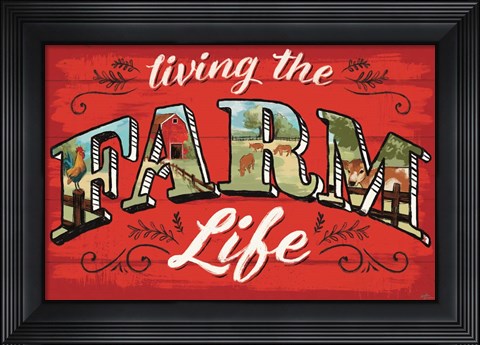Framed Farm Life V Print