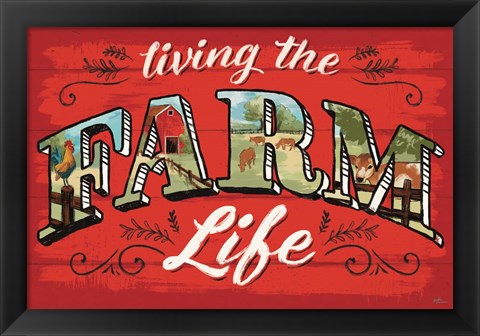 Framed Farm Life V Print