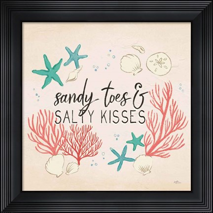 Framed Beach Time V Print