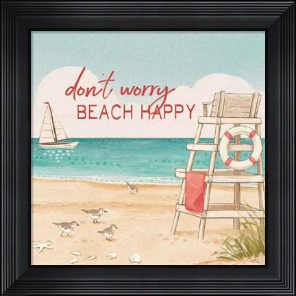 Framed Beach Time III Print
