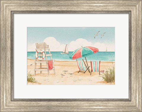 Framed Beach Time I Print