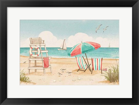 Framed Beach Time I Print