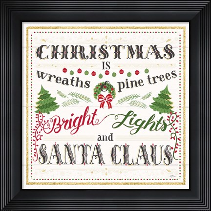 Framed Winter Wonderland VI Shiplap Print