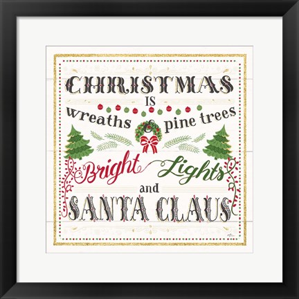 Framed Winter Wonderland VI Shiplap Print