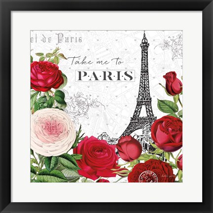 Framed Rouge Paris III Print