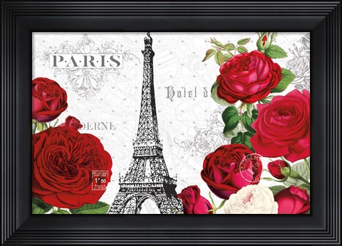 Framed Rouge Paris I Print