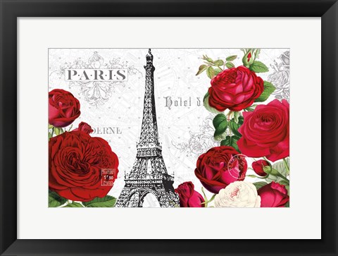 Framed Rouge Paris I Print