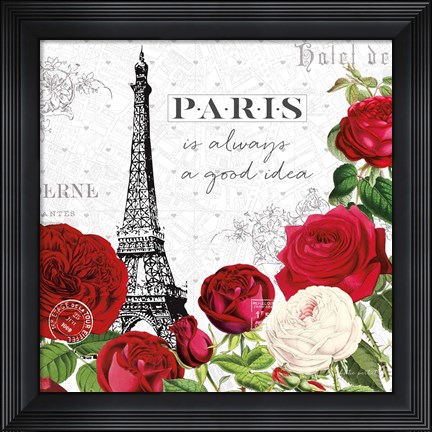 Framed Rouge Paris II Print