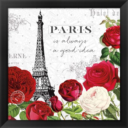 Framed Rouge Paris II Print