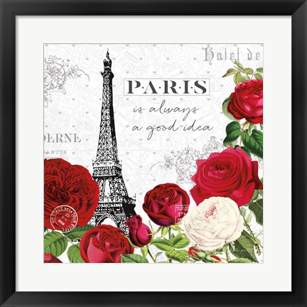 Framed Rouge Paris II Print