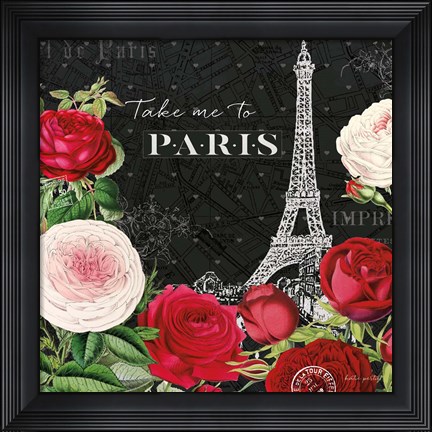 Framed Rouge Paris III Black Print